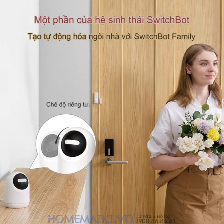 Camera Wifi Trong Nhà Quay 360 độ Switchbot Pan Tilt Cam Sb-ptc
