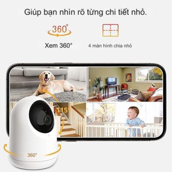 Camera Wifi Trong Nhà Quay 360 độ Switchbot Pan Tilt Cam Sb-ptc