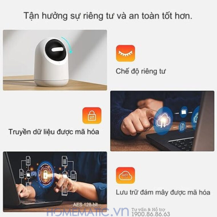 Camera Wifi Trong Nhà Quay 360 độ Switchbot Pan Tilt Cam Sb-ptc