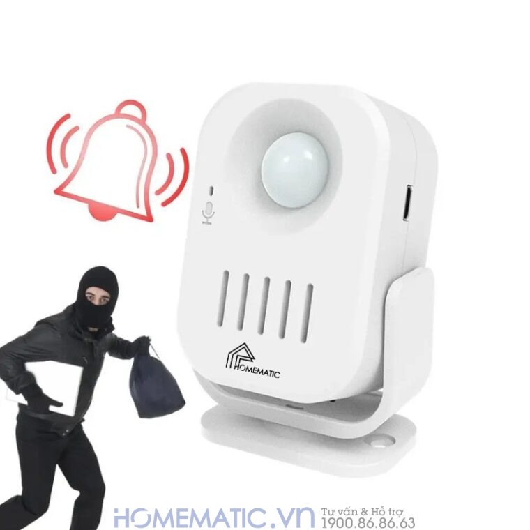 Chuông Báo Khách Hỗ Trợ Thu âm Tiếng Việt Homematic Ms68