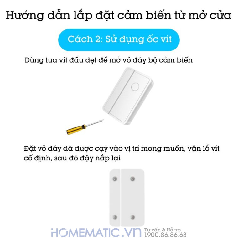 Chuông Báo Mở Cửa Báo Khách Báo Trộm Cacazi M28d lắp đặt dùng ốc vít