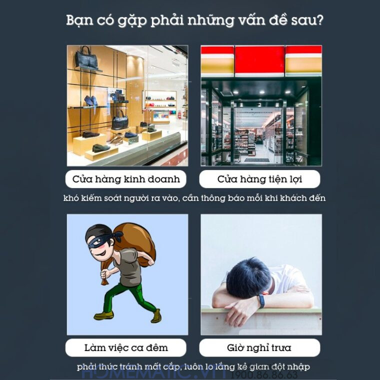 Chuông Báo Mở Cửa Báo Khách Báo Trộm Cacazi M28d giải quyết nhiều vấn đề tại cửa hàng