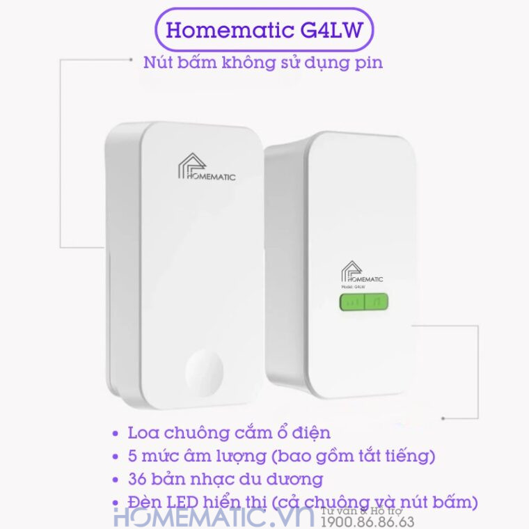 Chuông Cửa Không Dây Không Dùng Pin Homematic G4lw nút bẩm không sử dụng pin Chuông Cửa Không Dây Không Dùng Pin Homematic G4lw nút bẩm không sử dụng pin