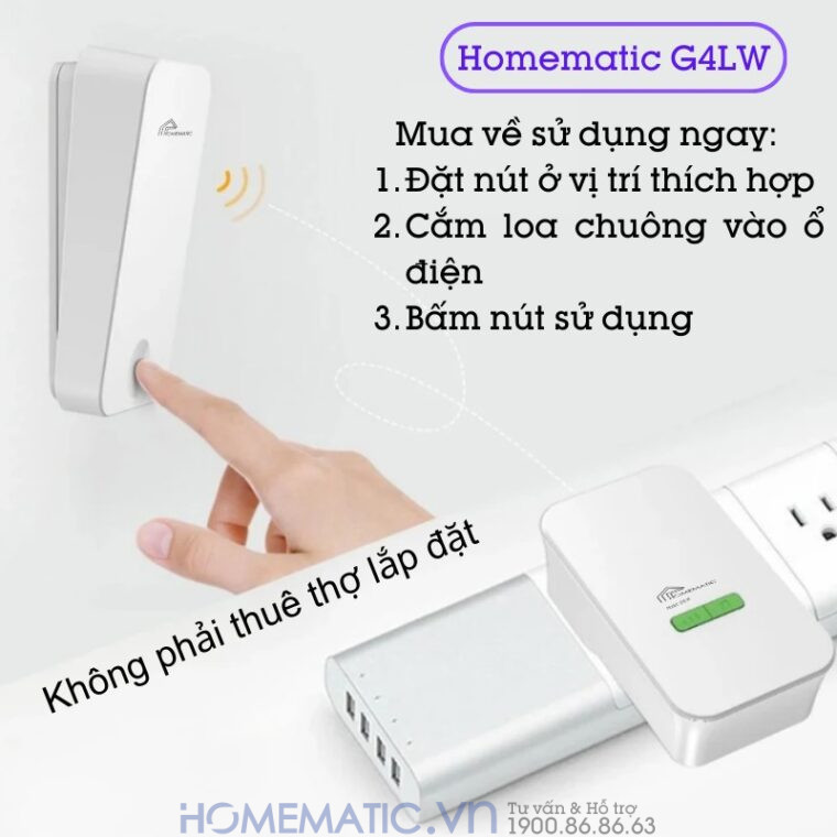 Chuông Cửa Không Dây Không Dùng Pin Homematic G4lw mua về sử dụng ngay Chuông Cửa Không Dây Không Dùng Pin Homematic G4lw mua về sử dụng ngay