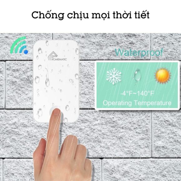 Chuông Cửa Không Dây Không Dùng Pin Homematic G4lw chống chịu tốt thời tiết