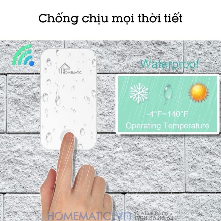 Chuông Cửa Không Dây Không Dùng Pin Homematic G4lw chống chịu tốt thời tiết