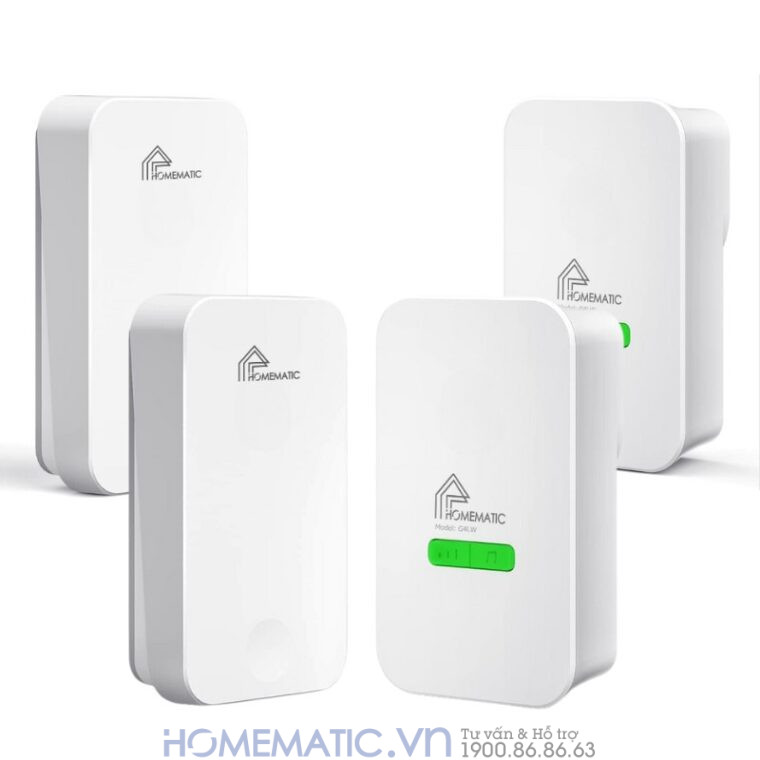 Chuông Cửa Không Dây Không Dùng Pin Homematic G4lw 2 nút bấm 2 loa chuông