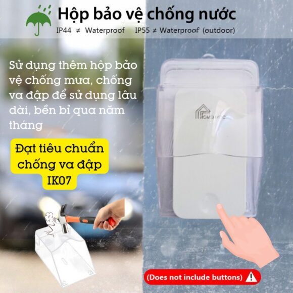 Chuông Cửa Không Dây Không Dùng Pin Homematic G4lw sử dụng với hộp bảo vệ chuông cửa