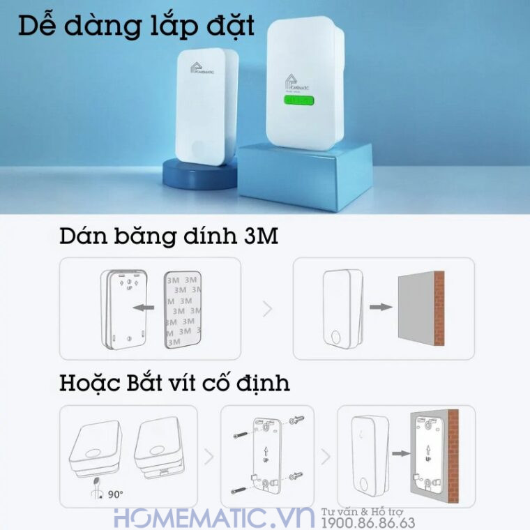 Chuông Cửa Không Dây Không Dùng Pin Homematic G4lw lắp đặt dễ dàng Chuông Cửa Không Dây Không Dùng Pin Homematic G4lw lắp đặt dễ dàng