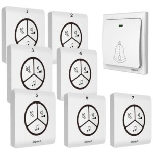 Chuông Cửa Không Dây Không Pin Linptech Lp100sw bộ sản phẩm cho nhà 7 tầng lầu