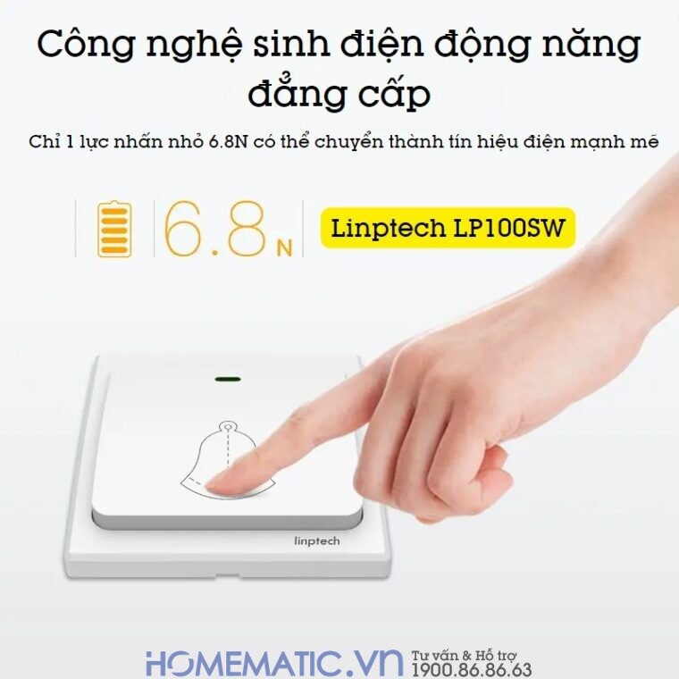 Chuông Cửa Không Dây không dùng pin sử dụng năng lượng cơ năng Chuông Cửa Không Dây không dùng pin sử dụng năng lượng cơ năng
