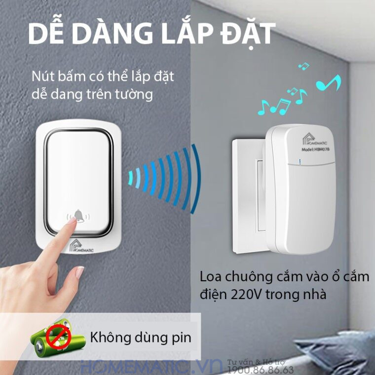 Chuông Cửa Không Dây Thông Minh Cao Cấp Chuông Cửa Không Dây Thông Minh Cao Cấp