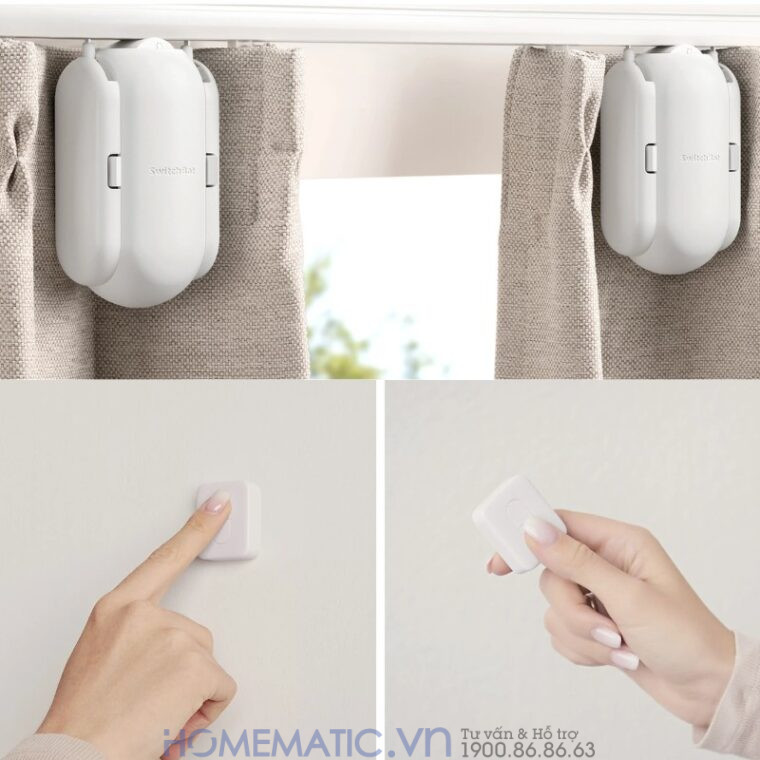 Động Cơ Rèm Tự động Thông Minh Switchbot Curtain I-rail2 Dùng Cho Thanh Treo Rèm Ray Trượt Loại Chữ I