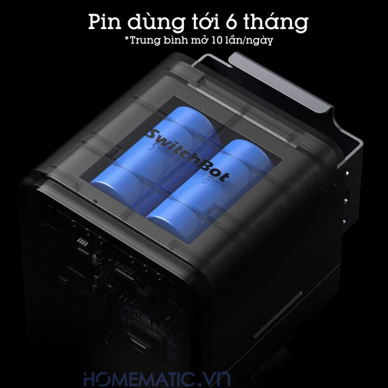 Khóa Vân Tay Cửa Gỗ Thông Minh Switchbot Lock pin dùng tới 6 tháng