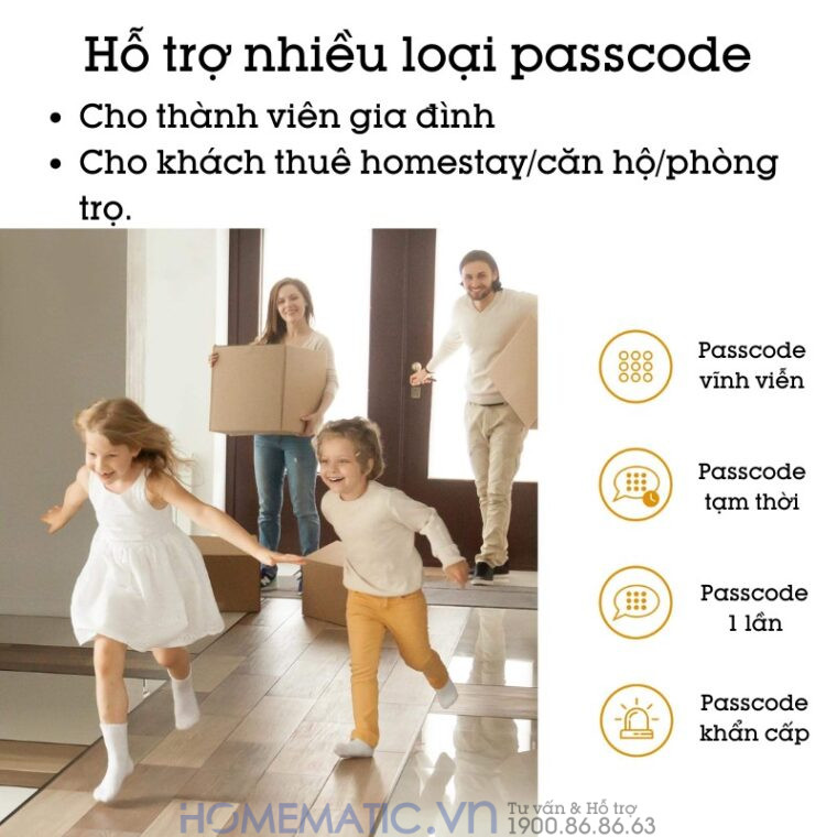 Switchbot Keypad Touch hỗ trợ nhiều loại mật mã passcode