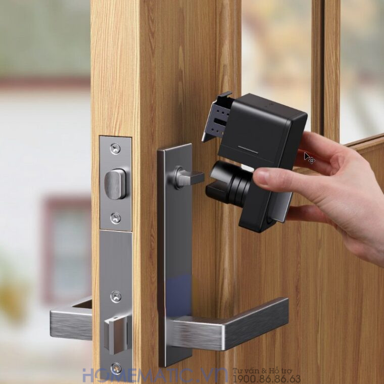 Khóa Vân Tay Cửa Gỗ Thông Minh Switchbot Lock Sb-l Mở Chốt Cửa Không Cần Khoan đục