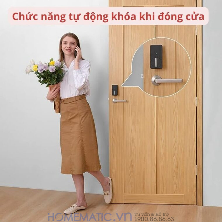 Khóa Vân Tay Cửa Gỗ Thông Minh Switchbot Lock Sb-l Mở Chốt Cửa Không Cần Khoan đục