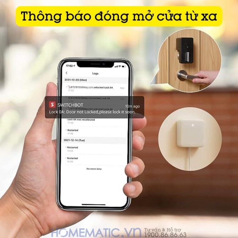 Thông báo đóng mở cửa từ xa