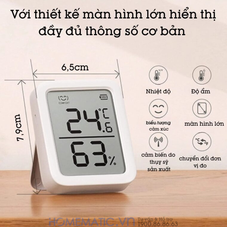 Nhiệt ẩm Kế Switchbot Meter Plus Sb-mp Cảm Biến Thụy Sĩ Nhiệt ẩm Kế Switchbot Meter Plus Sb-mp Cảm Biến Thụy Sĩ