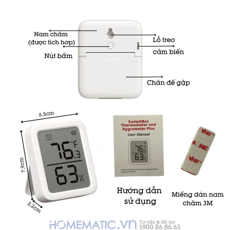 Nhiệt ẩm Kế Switchbot Meter Plus Sb-mp Cảm Biến Thụy Sĩ Nhiệt ẩm Kế Switchbot Meter Plus Sb-mp Cảm Biến Thụy Sĩ