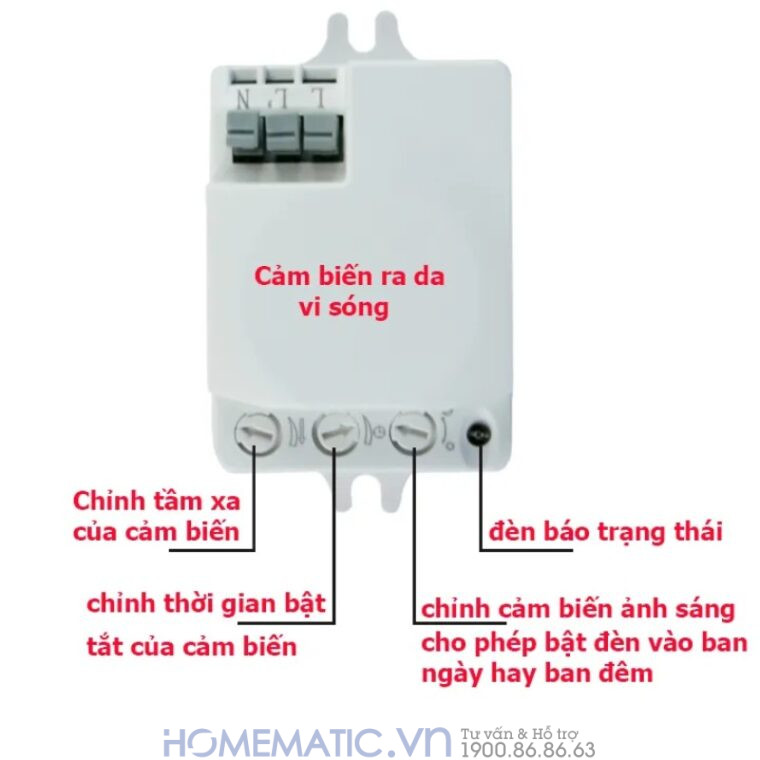Cảm Biến Radar Tầm Xa Bật Tắt đèn Tự động Hfs Cảm Biến Radar Tầm Xa Bật Tắt đèn Tự động Hfs