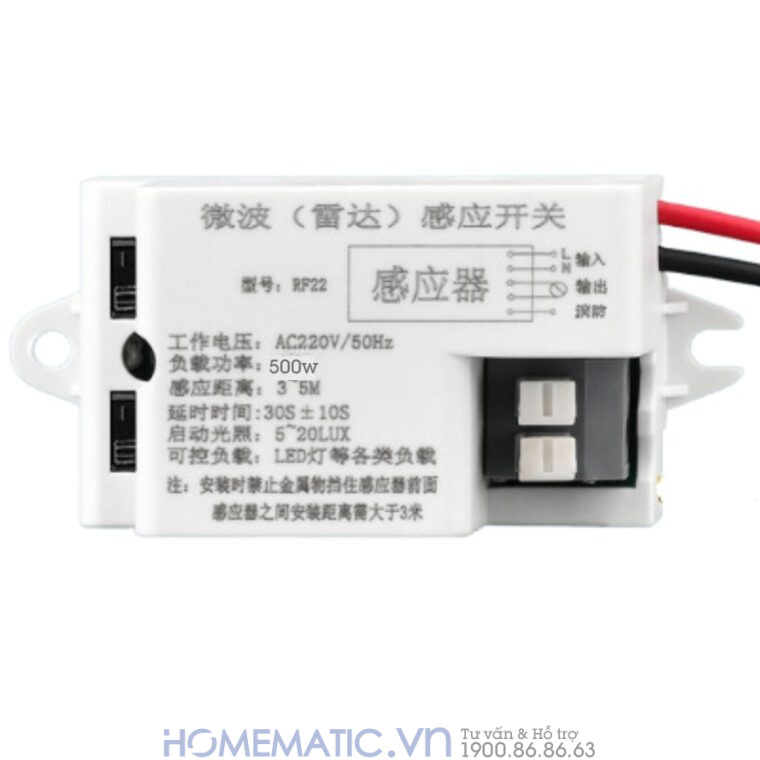 Cảm Biến Vi Sóng Radar Bật Tắt đèn Mini Rf22