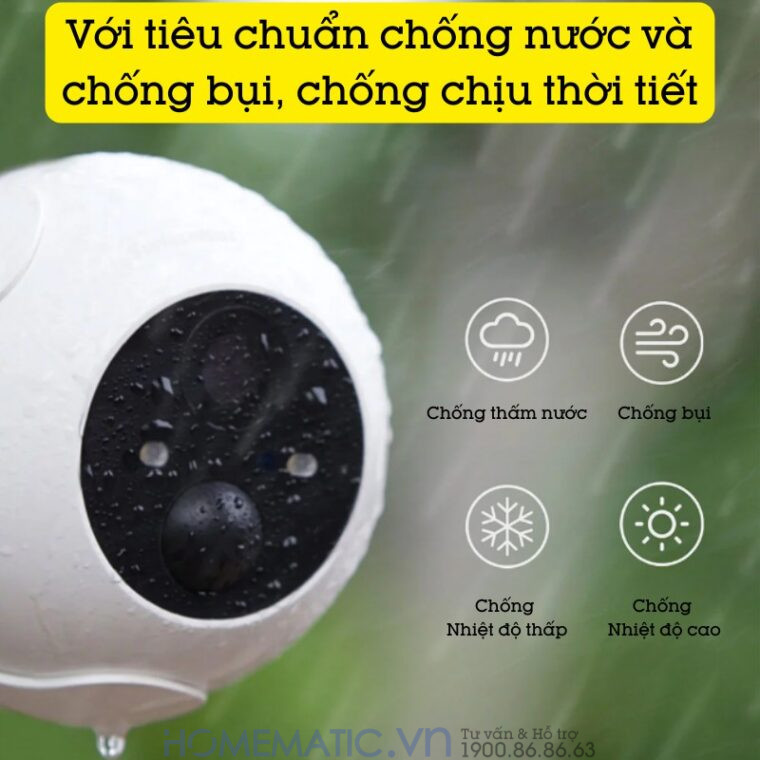 Camera Wifi Ngoài Trời Có đèn Chống Trộm Switchbot Outdoor Spotlight Cam Sb-osc chống nước, chống bụi, thời tiết