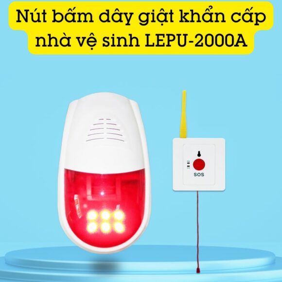 Chuông Báo Cho Người Già Nút Bấm Dây Giật Khẩn Cấp Nhà Vệ Sinh Lepu-2000a