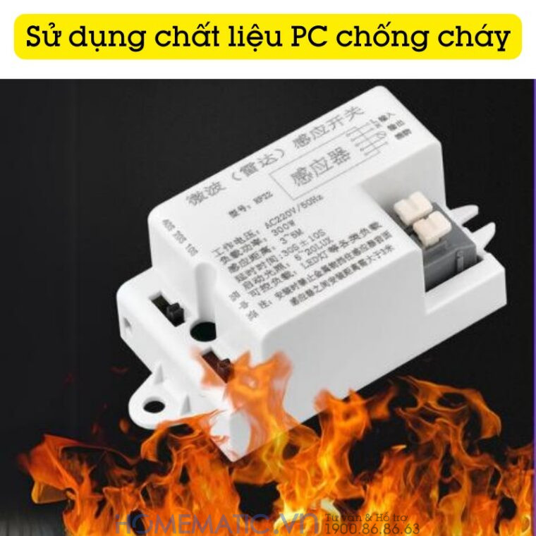 Công Tắc Cảm Biến Chuyển động Radar Vi Sóng Mini chống cháy Công Tắc Cảm Biến Chuyển động Radar Vi Sóng Mini chống cháy