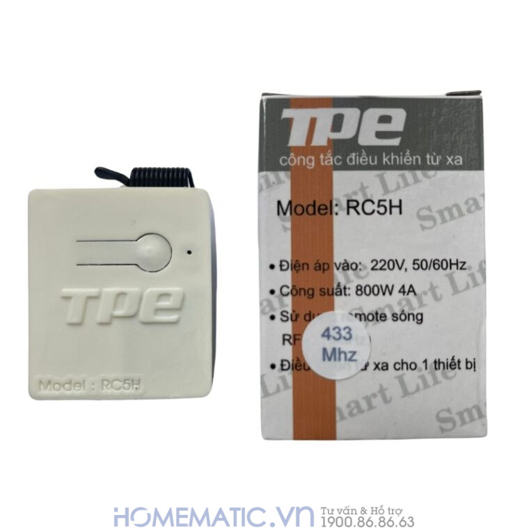 Hộp Công Tắc điều Khiển Từ Xa Hỗ Trợ Hẹn Giờ Tpe Rc5h (2024) Hộp Công Tắc điều Khiển Từ Xa Hỗ Trợ Hẹn Giờ Tpe Rc5h (2024)