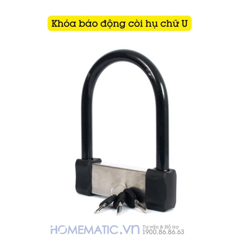 Khóa Bánh Xe Máy Chống Trộm Chống Cắt Có Còi Hú Lk605