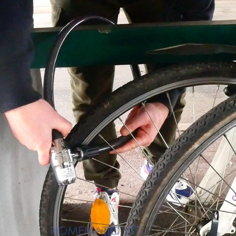 Khóa Dây Xe Máy Xe đạp Dây Cáp Khóa Chống Trộm Có Còi Hú Lk215