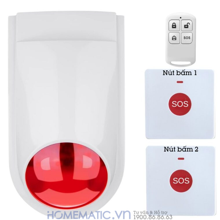 Nút Nhấn Báo Cháy Chuông Không Dây Ews