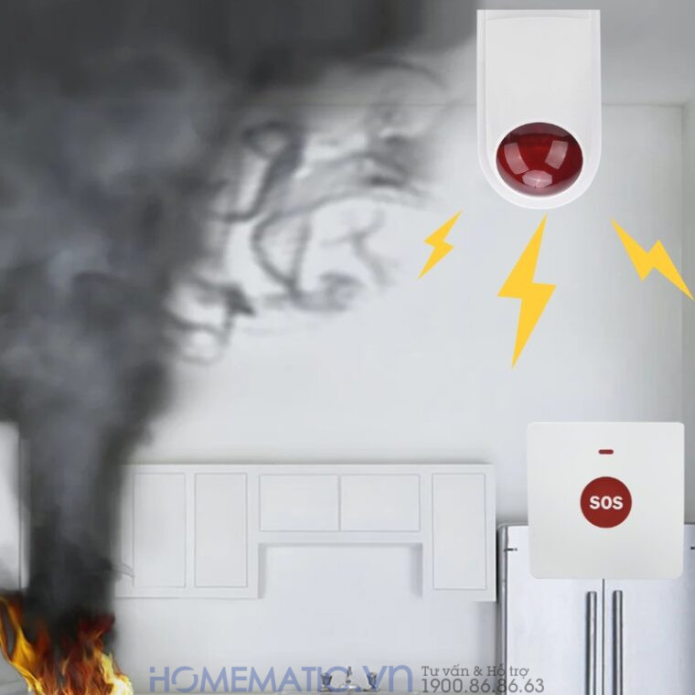 Nút Nhấn Báo Cháy Chuông Không Dây Ews