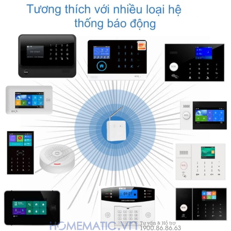 Repeater Kích Sóng Chuyển Tiếp Sóng Rf 433mhz Exsmith Es8433 Hỗ Trợ Cảm Biến, Báo Cháy Không Dây