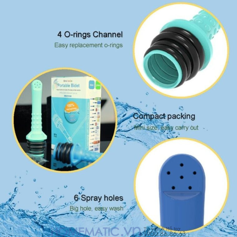 Vòi Xịt Di động đầu Cắm Gắn Bình Vệ Sinh Cá Nhân Pb100 (set 3 Cái)