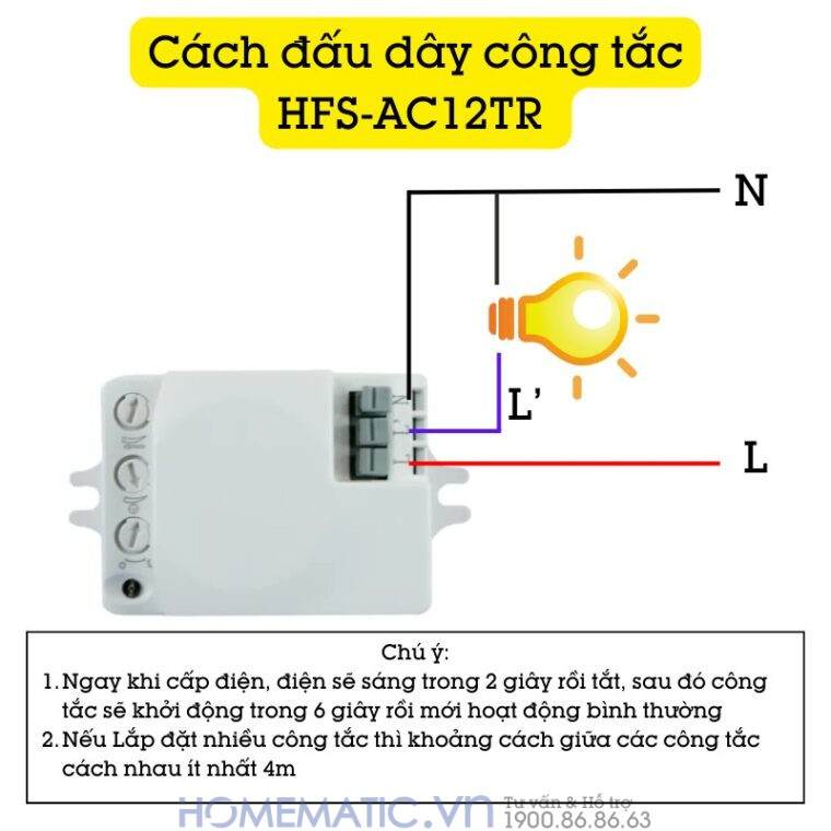 Cách đấu dây Cảm Biến Radar Tầm Xa Bật Tắt đèn Tự động Hfs Cách đấu dây Cảm Biến Radar Tầm Xa Bật Tắt đèn Tự động Hfs