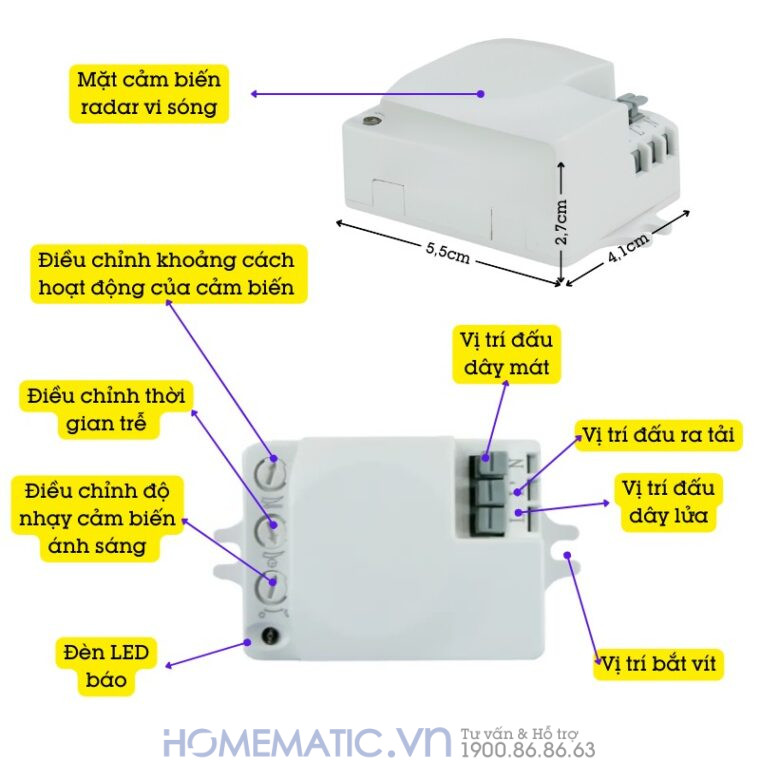 Mô tả tính năng Cảm Biến Radar Tầm Xa Bật Tắt đèn Tự động Hfs Mô tả tính năng Cảm Biến Radar Tầm Xa Bật Tắt đèn Tự động Hfs