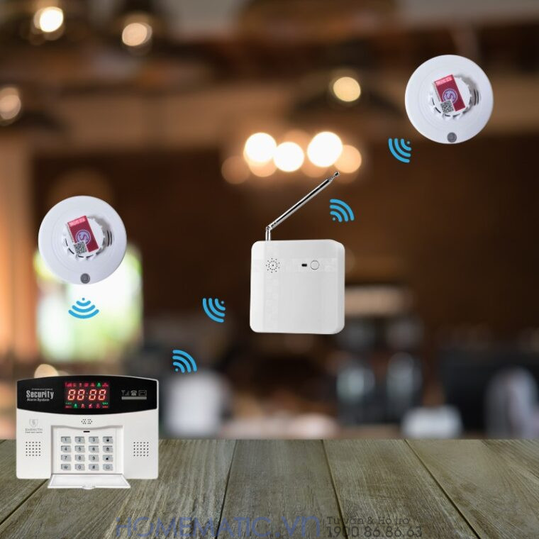 Hệ Thống Báo Cháy Không Dây Gia đình Báo Về điện Thoại Es1720f