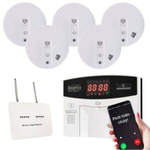 Hệ Thống Báo Cháy Không Dây Gia đình Báo Về điện Thoại Es1720fh (đầu Báo Khói + Nhiệt)