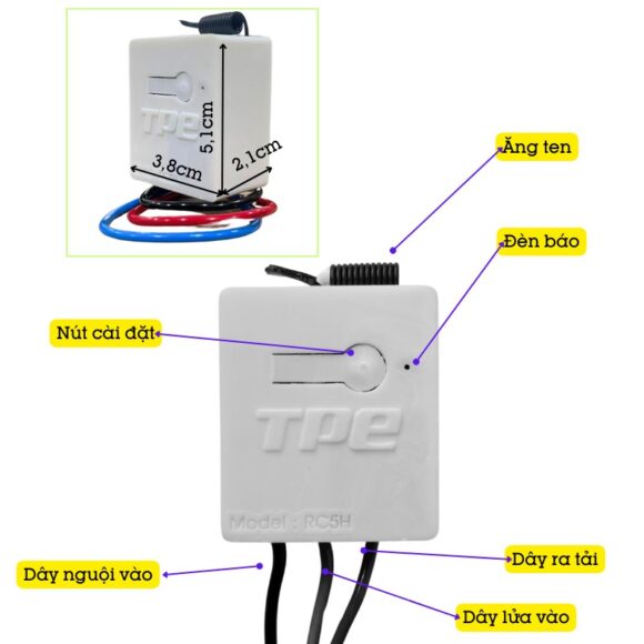 Hộp Công Tắc điều Khiển Từ Xa Hỗ Trợ Hẹn Giờ Tpe Rc5h (2024)