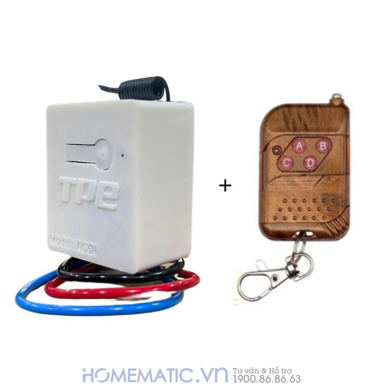 Hộp Công Tắc điều Khiển Từ Xa Hỗ Trợ Hẹn Giờ Tpe Rc5h (2024) và remote