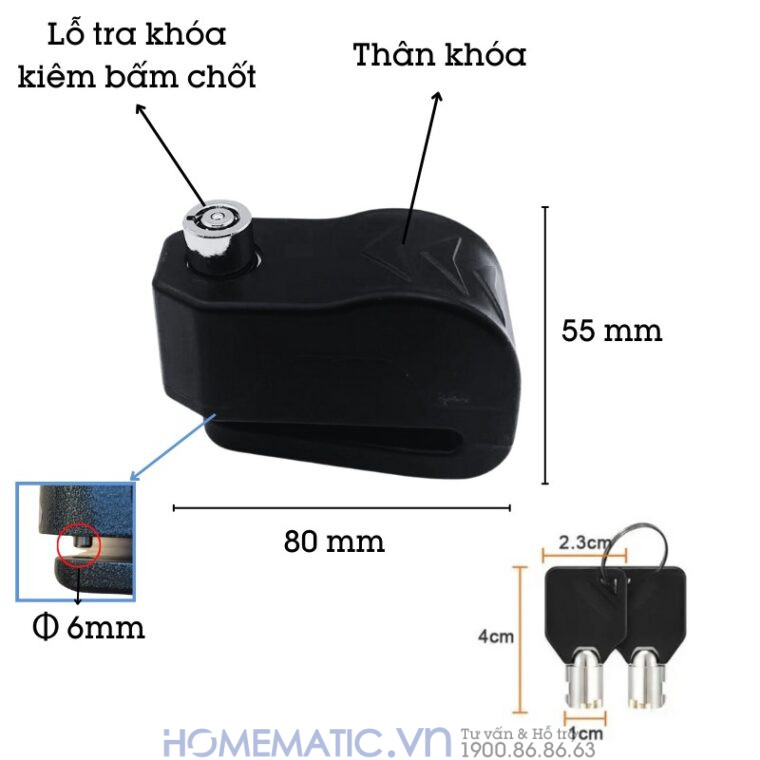 Khóa Chống Trộm Xe Máy Có Còi Hú Adl268 Khóa Chống Trộm Xe Máy Có Còi Hú Adl268