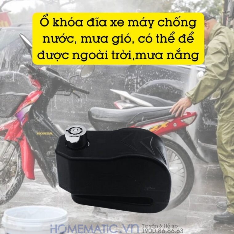 Khóa Chống Trộm Xe Máy Có Còi Hú Adl268 có thể chống nước, mưa gió, có thể để được ngoài trời, mưa nắng Khóa Chống Trộm Xe Máy Có Còi Hú Adl268 có thể chống nước, mưa gió, có thể để được ngoài trời, mưa nắng