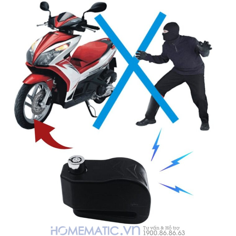 Khóa Chống Trộm Xe Máy Có Còi Hú Adl268 Khóa Chống Trộm Xe Máy Có Còi Hú Adl268