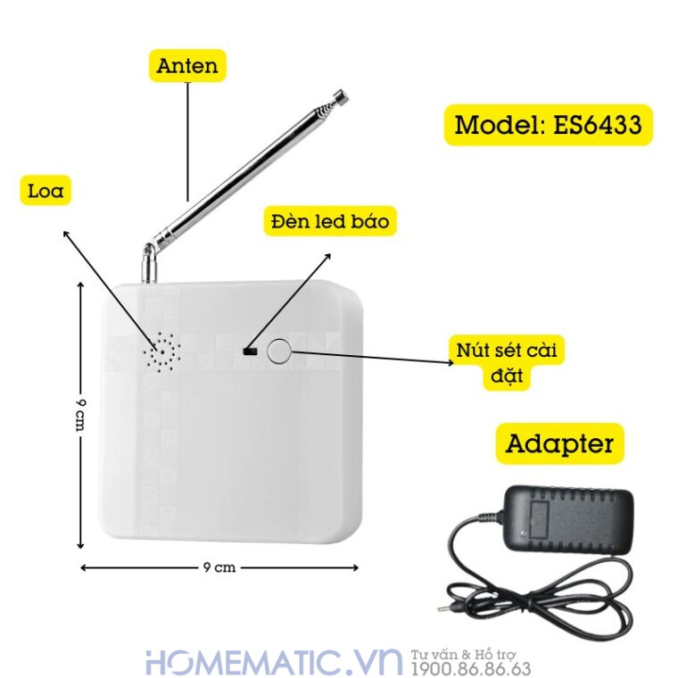 Repeater Kích Sóng Chuyển Tiếp Sóng Rf 433mhz Exsmith Es6433