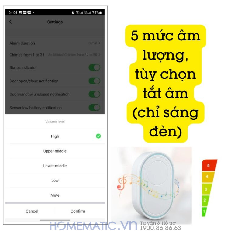 Chuông Wifi điều Khiển Từ Xa Báo Thức Chuông điện Gọi Báo Từ Xa Qua điện Thoại Td12