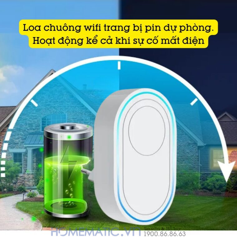 Chuông Wifi điều Khiển Từ Xa Báo Thức Chuông điện Gọi Báo Từ Xa Qua điện Thoại Td12