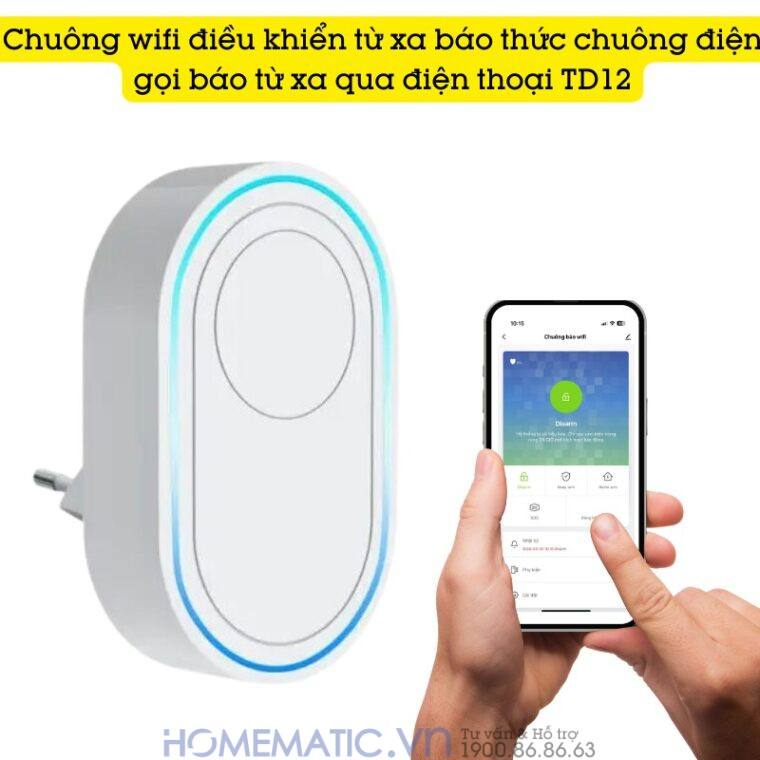 Chuông Wifi điều Khiển Từ Xa Báo Thức Chuông điện Gọi Báo Từ Xa Qua điện Thoại Td12 Chuông Wifi điều Khiển Từ Xa Báo Thức Chuông điện Gọi Báo Từ Xa Qua điện Thoại Td12