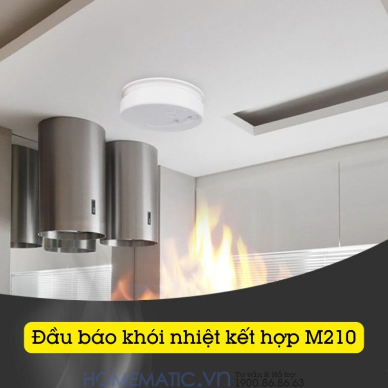 Đầu Báo Khói Nhiệt Kết Hợp Quang điện Không Dây Exsmith M210